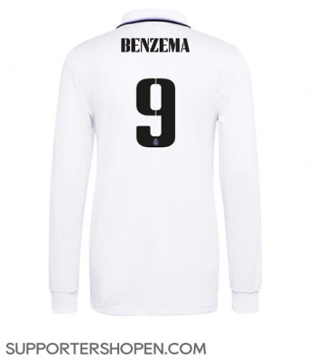 Real Madrid Karim Benzema #9 Hemma Matchtröja 2022-23 Långärmad